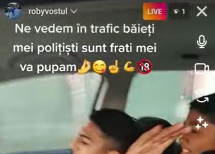 Ce a pățit un minor după ce s-a filmat pe TikTok la volanul unei mașini: Polițiștii sunt frații mei